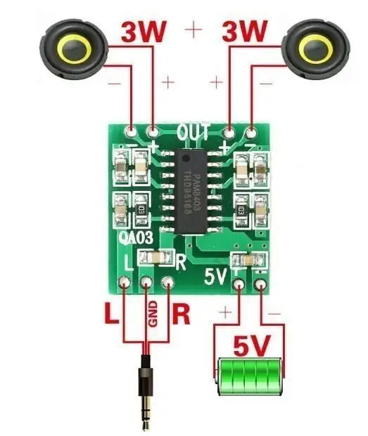 1pcs/5pcs/10pcs PAM8403 Audio 2x3W Mini Digital Power Amplifier Board for Class D Stereo Audio Amplifier Module 5V Power
