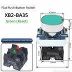 XB2 button switch metal emergency stop reset rotating mushroom head jog power start stop