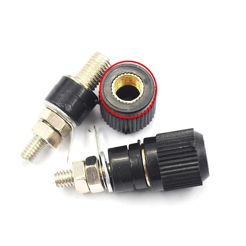 5/25/50PCS Terminal Blocks JS-910B 4mm Amplifier Terminal Connector Binding Post Banana Plug Jack Mount