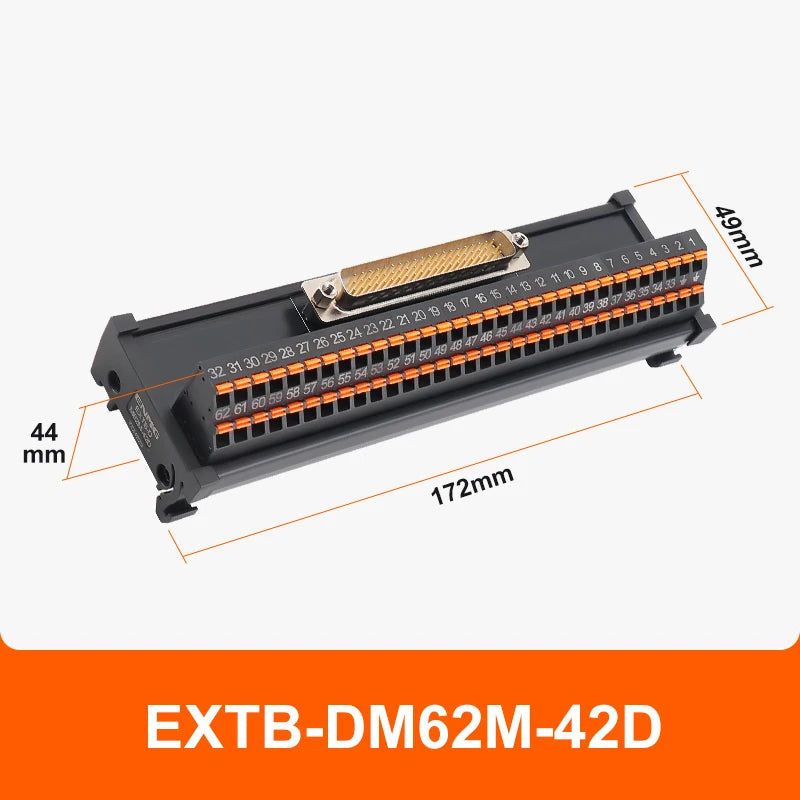 ENMG Direct Insertion 8A 300V DB9 Serial Terminal Block 9 pole 15db25 37 44 50 78 pin male female terminal block rail type D-SUB