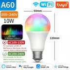 TNCE Tuya E27 Bulb Bluetooth/WIFI/Zigbee, Dimmable Light LED Lamp 2700-6500k RGB, Smart Life APP, Voice with Alexa Google Home