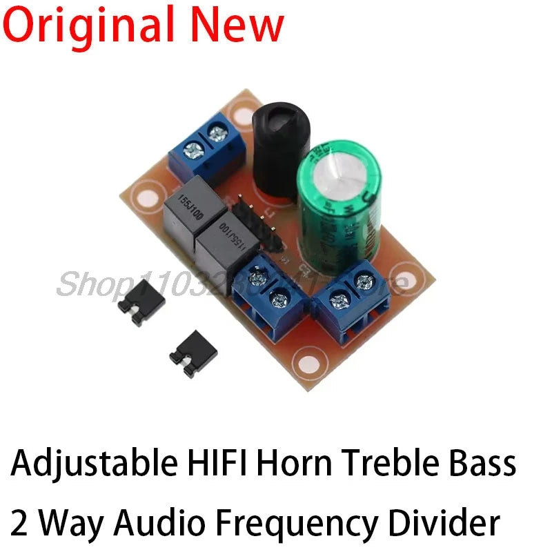 Adjustable HIFI Horn Treble Bass 2 Way Audio Frequency Divider Home Car DIY Speaker Crossover Filters Kits