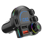 Bluetooth 5.3 FM Transmitter Handsfree Car AUX Radio Modulator MP3 Player with QC3.0 & PD20W Fast Charge Adapter Car Accessories