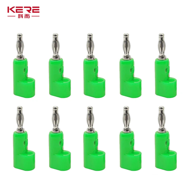 40pcs/4mm Adaptor Electrical Connecting Bending L Shape Banana Jack Plug Socket for Binding Post Test Terminal Connector