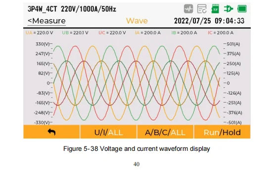 MQ41 Power Quality Analyzer Large Current Rogowski Coil Power Meter Energy Consumption Power Harmonic Waveform Recording