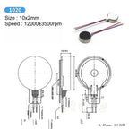 5PCS Micro DC Vibration Motor 0820 0827 0834 1027 1020 1030 1034 Mobile Phone Vibration Flat Motor DC3-5V