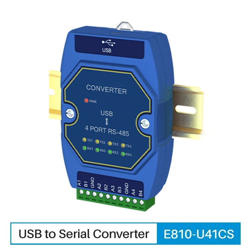 USB To RS485 RS422 RS232 TTL Industrial Converter CDSENET E810-U Series FT232 3.3/5V Power Signal Isolation Type-C