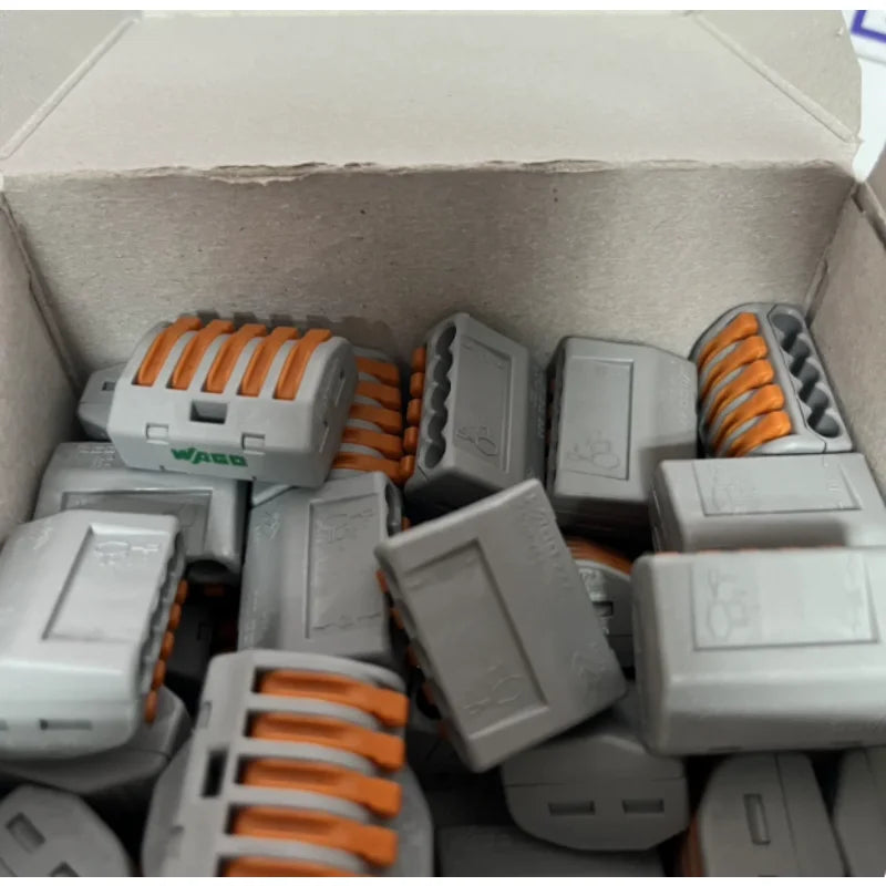 WAGO Mixed Assortment Box Reusable Cable Junction Connector 0.08‑6mm² Solid & Stranded Wire Terminal for House Wiring