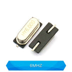 10PCS 4Mhz 6Mhz 8Mhz 12Mhz 11.0592MHZ 14.318MHZ 16MHZ 20MHz 24MHZ 25MHZ SMD Quartz Crystal Resonator Passive Oscillator HC49S
