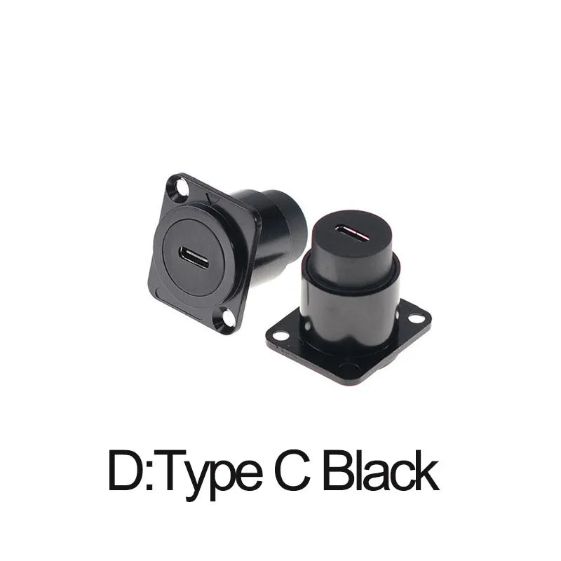1PC Metal D Type Module RJ45 CAT6&USB 2.0/3.0&Type C&HDMI-Jack Socket Through Network Panel Mounting Electronic Connector