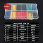 Heat Shrink Tubing Thermoresistant Tube Heat Shrink Wrapping Kit 2:1 Insulation Wire Cable Kit ,For Electrical Wiring and Repair