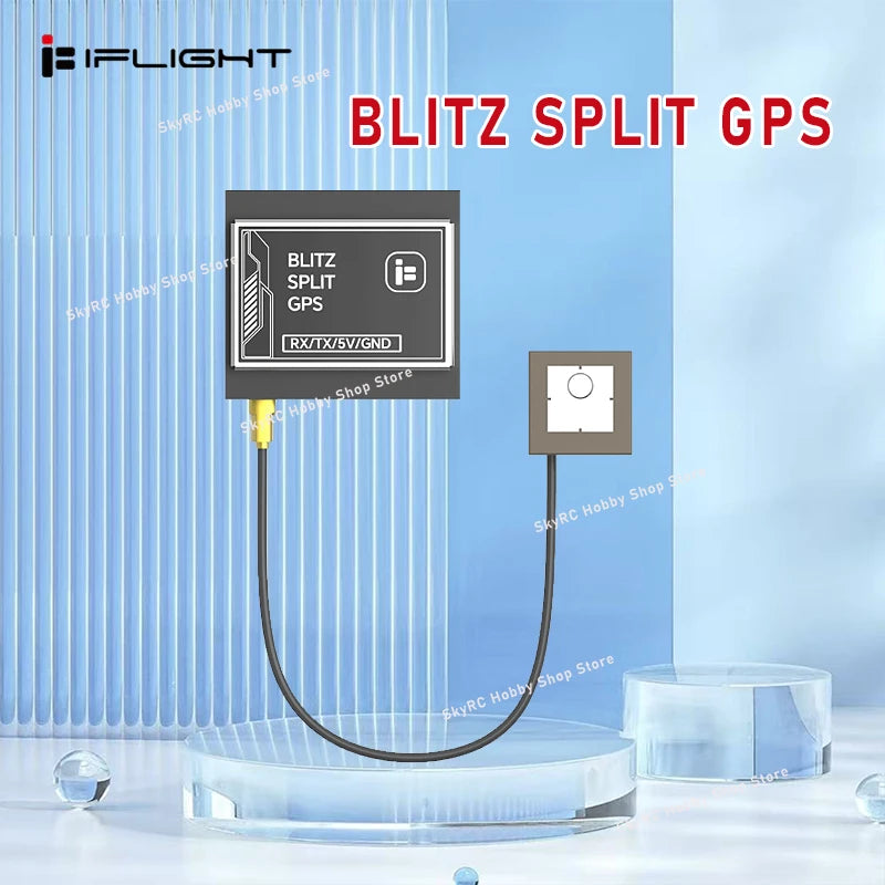 iFlight BLITZ SPLIT GPS Defender25, UBLOX M10, 10Hz, Onboard LNA, 3.3-5.5V, Split Antenna, Built-in Flash for FPV RC Racing