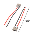 5pcs Type-C 2pin Soldered Female Base W/ Wire Typec Female Socket For Mobile Phone Charging Type -c Port Charging Interface Jack