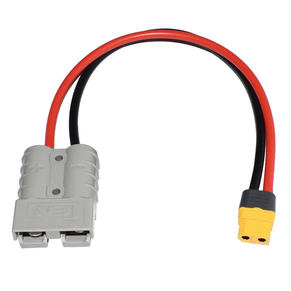 High Quality Gray FOR For Anderson to XT60 Adapter Cable for Portable Power Station 50AMP 600V 12AWG 30cm XT60 Connector