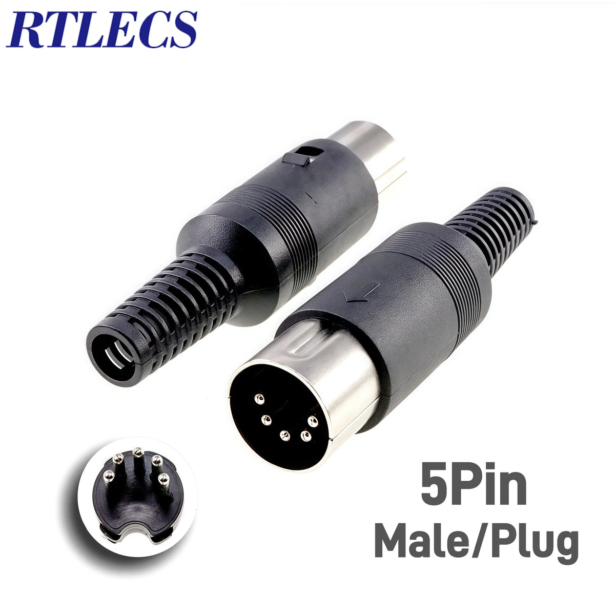 2/5 PCS 3P 4P 5P 6P 7P 8P 13Pin Din Male/Female Plug Soecket Jack With Plastic Handle Keyboard Cable Connector Adaper PS2 DIY