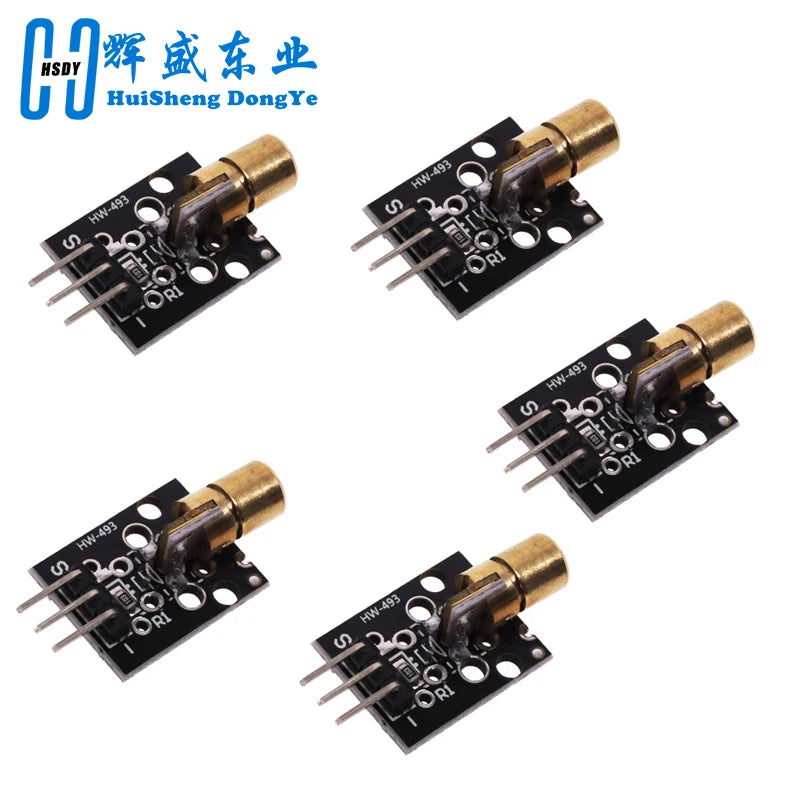 KY-008 650nm Laser Sensor Module 6mm 5V 5mW Red Dot Diode Copper Head for Arduino