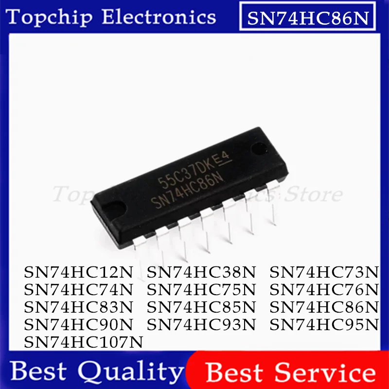 10pcs SN74HC12N SN74HC38N 74HC73N 74HC74N 74HC75N 74HC76N 74HC83N 74HC85N SN74HC86N 74HC90N 74HC93N 74HC95N 74HC107N DIP