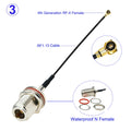 1Pcs N Male/N Female to IPX-4 MHF4 Female Connector N to IPX RF113 Pigtail Coaxial Mini PCI WIFI WLAN Antenna Extension Cable
