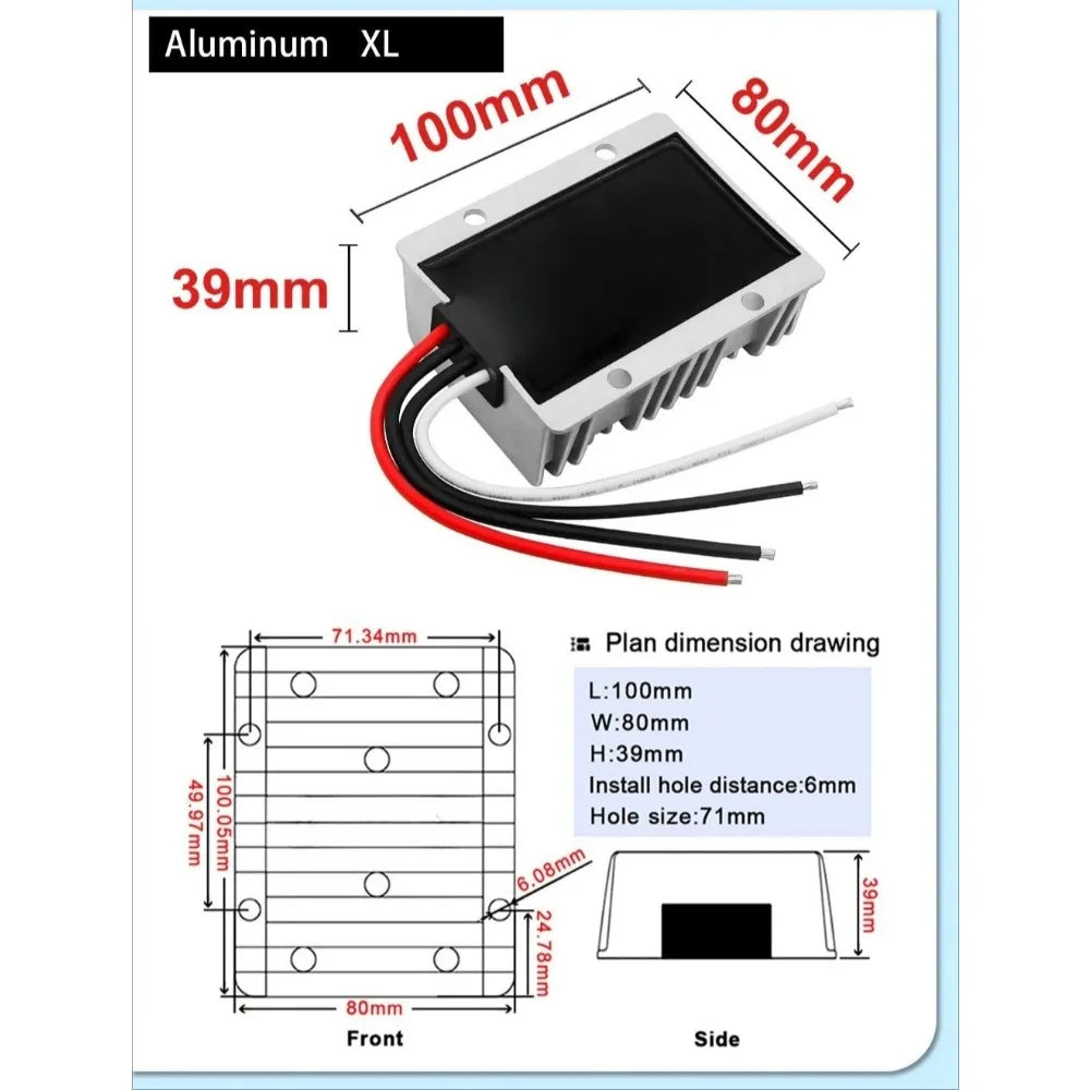 24V 48V to 12V 10A-30A DC-DC Step-Down Converter 12V Buck Voltage Regulator Power Adapter Buck Converter Applied to LED Car Mou