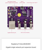 Raspberry Pi Zero W/ WH Expansion Board Ethernet USB Interface 4G Communication Module Metal Shell
