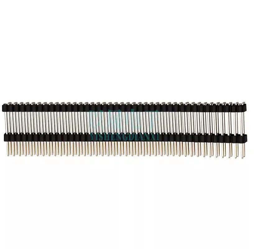10pcs/100pcs 2.54mm 2x15P/25P/40P L30mm SMD Breakable Male Pin Header Dual Row Double Plastic Rohs Gold SMT PCB Board Spacer