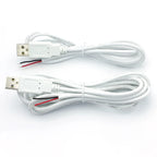 1/3/5PCS USB 2.0 Male Plug 2pin Bare Wire USB Power Cable DIY Pigtail Cable For USB Equipment Installed Replace Repair DIY White