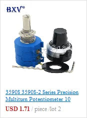 WH138-1 Potentiometer Adjustable Resistance Speed Regulator With Switch WH138 B5K B10K B20K B50K B100K B250K B500K 10K 100K 2PCS