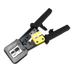 ZoeRax RJ45 Cat6/5e/5 Crimp Tool Kit with 20PCS Cat6 pass through Connectors and Covers, Wire Punch Down Cutter,Cable Tester