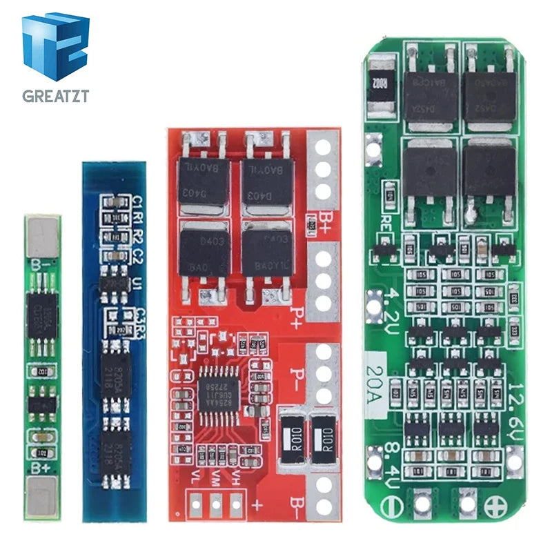 GREATZT 1S 2S 3S 4S 3A 20A 30A Li-ion Lithium Battery 18650 Charger PCB BMS Protection Board For Drill Motor Lipo Cell Module
