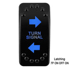 Waterproof Rocker Switch with Blue LED | 12V/24V Latching & Momentary (SPST/ DPDT) | for Marine, UTV, ATV, RZR, Automotive