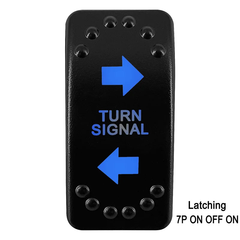 Waterproof Rocker Switch with Blue LED | 12V/24V Latching & Momentary (SPST/ DPDT) | for Marine, UTV, ATV, RZR, Automotive