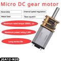 1pc DC 3V/6V/12V N20 Mini Micro Metal Gear Motor with Gearwheel DC Motors 30/50/60/100/150/200/300/500/1000RPM