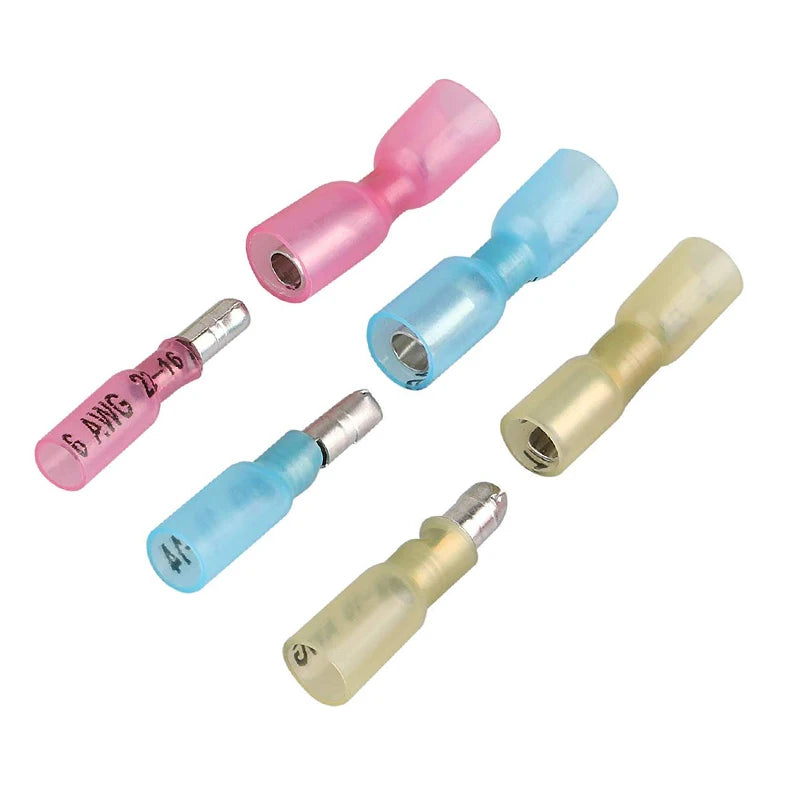 50/100PCS Heat Shrink Bullet Connectors Elelctrical Cable Butt Crimp Terminals Female Male Waterproof Insulated Wire Terminals