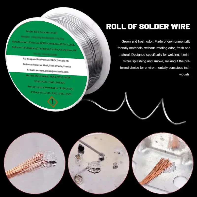 1.0mm 20g 50g 100g Soldering Tin Wire Tin Melt Rosin Core Solder Low Temperature Easy Melt Solder Wire  No-clean FLUX 2.2%