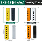 1/2/3/4/5 Hole Waterproof Button Switch Control Box Button Emergency Stop Dustproof Waterproof IP65 Button Thickened Yellow Gray