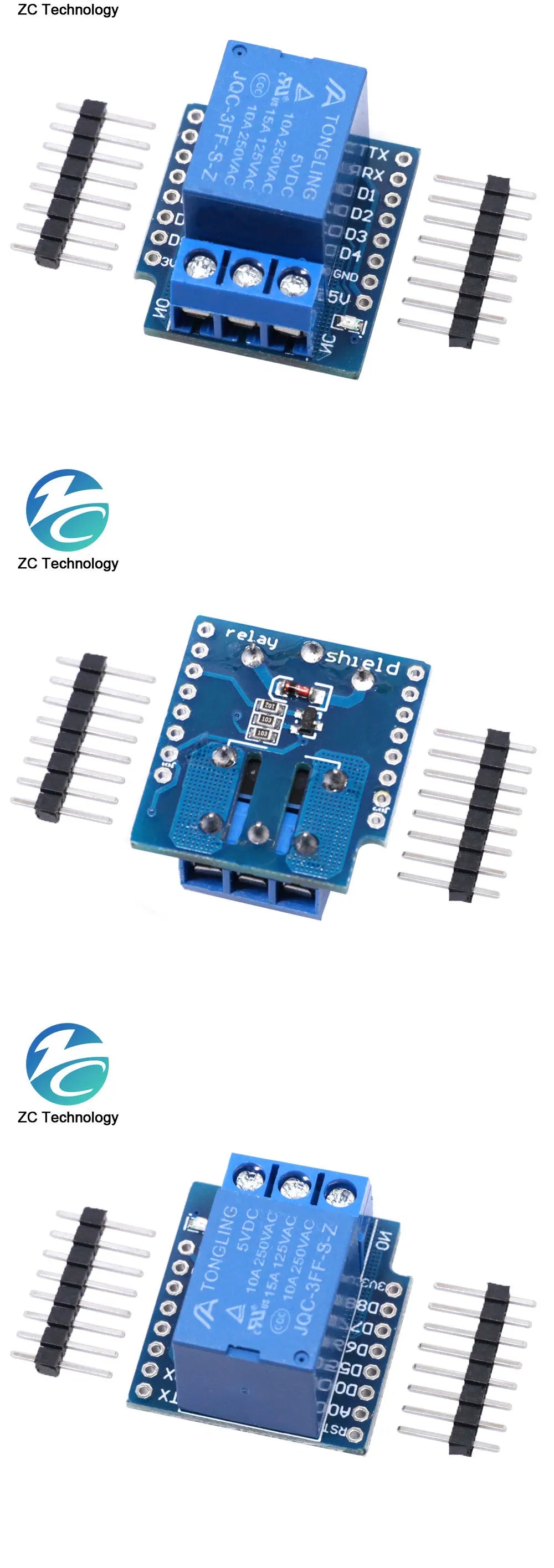 One Channel Wemos D1 Mini Relay Shield Wemos D1 Mini Relay Module for ESP8266 Development Board 1 Channel