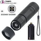 Professional Focus Night Vision Hunting Torch, Tactical Infrared Radiation Zoomable LED Flashlight, IR 850nm, 940nm, 10W