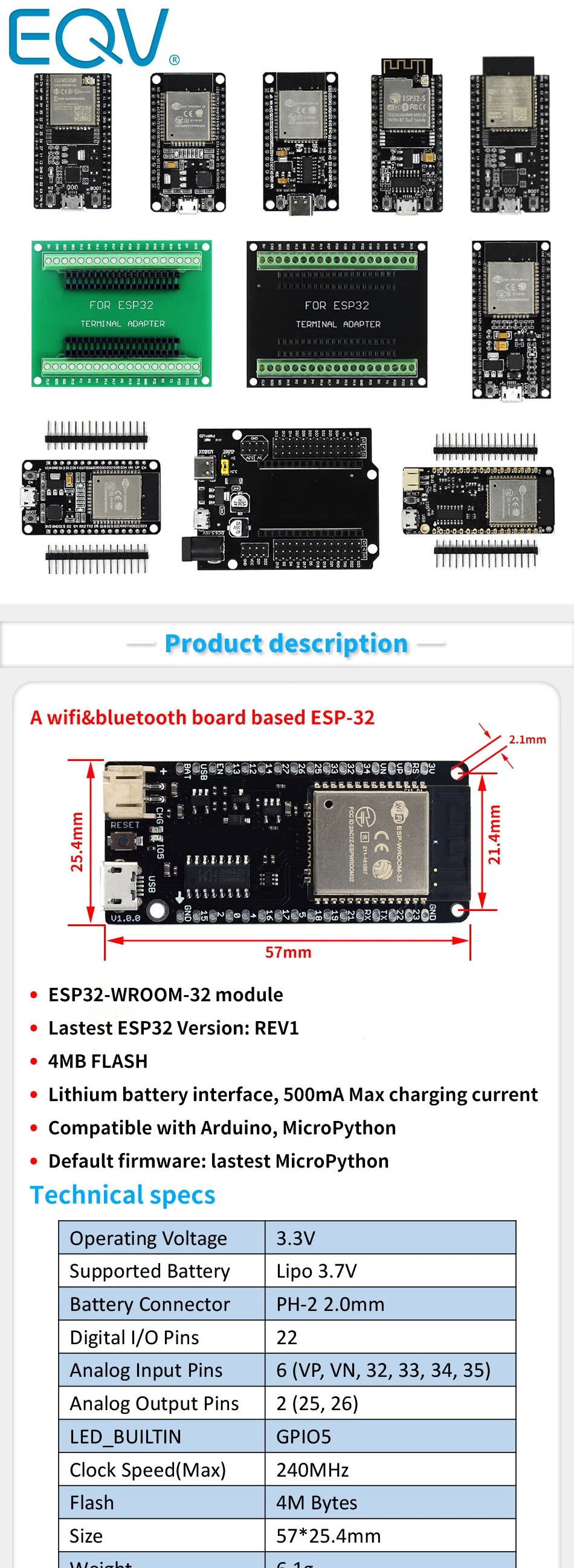 ESP32 Development Board WiFi and Bluetooth Ultra-Low Power Consumption Dual Core ESP-32 ESP-32S ESP 32 Similar ESP8266