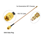 BEVOTOP 10pcs/lot /  RF1 ipx Female to RP-SMA MALE Connector Antenna WiFi Pigtail Extension Cable ufl  RG178 Mini PCI