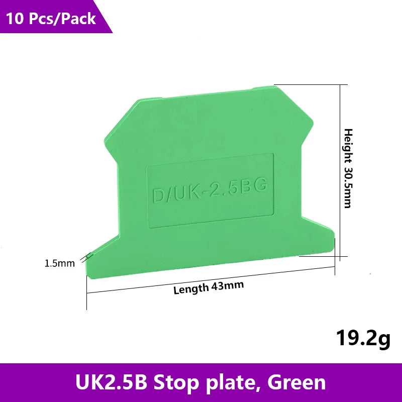UK 2.5 Terminal Block UK2.5B Screw Connection Connect Strip 2.5B/3N/5N/6N/10N  2.5mm² Cable Electrical Din Rail Wire Connector