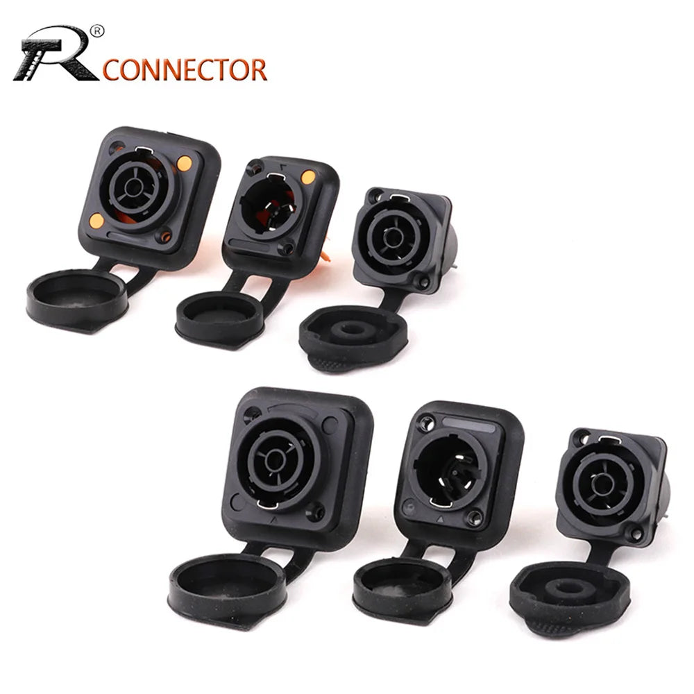 10pcs IN/OUTput 3Pin Waterproof PowerCON True Connector Female Jack,NAC3FX-W Power Female Socket IP65 PowerCon Chassis Connector