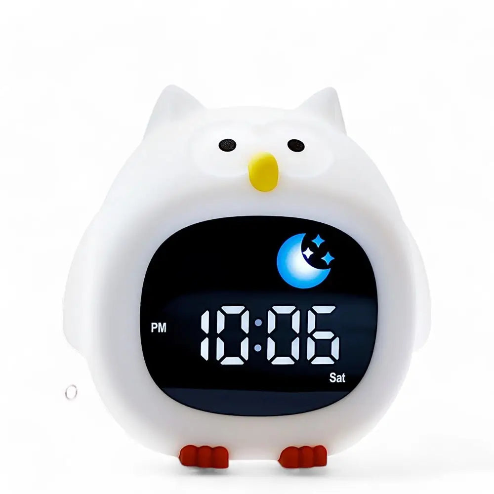 Animal-Shape Alarm Clock Light Adjustable Pat Control Touch Night Light Small Ornaments Home Decor Sleep Training Clock Toddler