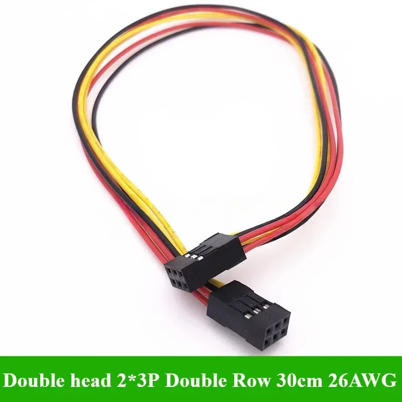 2.54MM Double Row DUPONT LINE Connector Plug With Wire Jumper Cable 30cm 26AWG 2*2/3/4/5/6/7/8/10 PIN Female Single/Double head