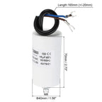 5-22uf CBB60 Run Capacitor AC 450V U Terminal Wires 50/60Hz Cylinder Bottom with M8 Screw for Washing Machine Pump Motor Star
