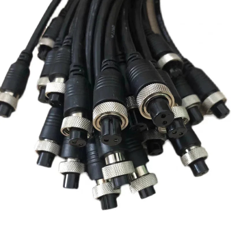 GX12 2/3/4/5/6/7 Pin Male to Female Extension Line 2Pin Aviation Plug Connection WirePlug Sensing Connector Cable 0.2-3 Meter