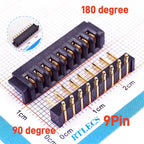 5 Pairs Pitch 2.5 mm 2 3 4 5 6 7 8 9 10 11 Positions Female Blade Socket Male Header Battery Connector Right Angle Straight