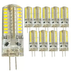 10Pcs G4 LED Bulb 12W 9W 5W 3W 2W AC DC12V SMD 2835 3014 SMD LED Light Mini Silicone Lamp Warm White White 360 Degree Angle