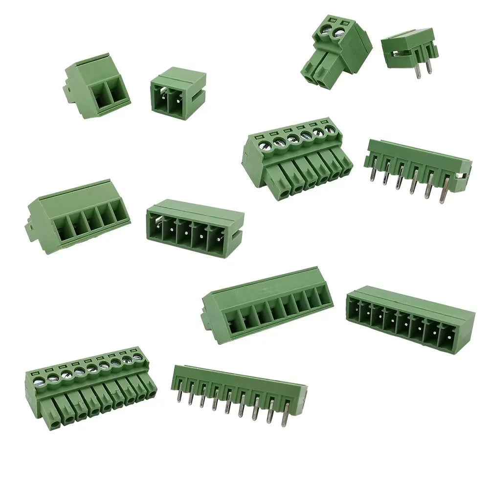 5Pairs 15EDG KF2EDG 3.5mm 3.81mm 5.08mm PCB Screw Terminal Block 2P-12 Pin Male Plug Female Socket Pin Header Wire Connector