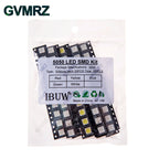 100pcs 5colors Each 20pcs 5730 5050 3528 1210 1206 0805 0603 0402 SMD LED Diode Kit Red Green Blue White Yellow