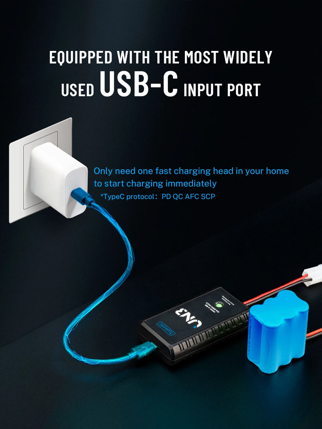 ToolkitRC U3 2-3S LiPo UN3 4-8S USB-C NiMh Battery Charger 2A 25W Balance Port Direct Charge for RC Model FPV Drone Car Airplane